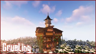 large Spruce House In Minecraft step by step building guide [upl. by Agemo]