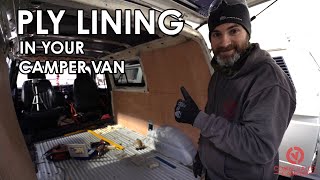 HOW TO PROFESSIONALLY PLY LINE YOUR CAMPER VAN Tips  Tricks and Hacks [upl. by Ahsiekram122]