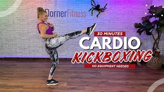 30Min Sweaty Cardio Kickboxing Workout  Low amp High Impact Options [upl. by Assele121]