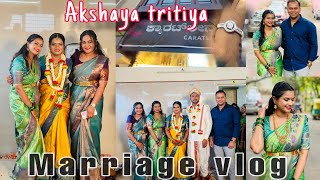 Akshaya tritiya surprise Diamond purchase💍 Ramyas marriage is Done👰🏻 shopping Daily vlog ಕನ್ನಡ [upl. by Opaline]