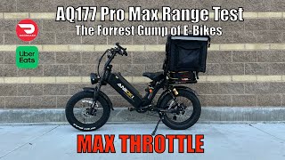 Highest Range Electric Bike  52v Aniioki AQ177 Pro Max Range Test  Food Delivery with DoorDash [upl. by Hannahs]