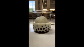 Coconut Chocolate Boba Milk Tea Recipe ASMR  Full Video  boba coconut milktea [upl. by Oehsen]