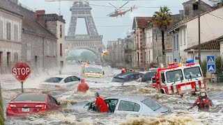 France Today Rivers overflowed and floods destroyed six French departments Europe is shocked [upl. by Ahilam]