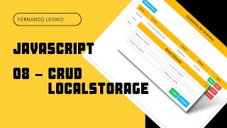 Mini projetos javascript Iniciantes  08 CRUD Completo [upl. by Olatha]