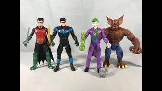 Spin Master 4 Inch Batman Figures  Robin Nightwing Joker amp ManBat Review [upl. by Egag]