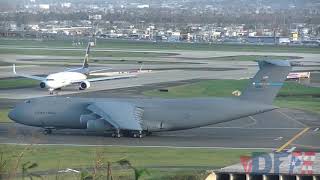 C5M Super Galaxy VERY SHORT Takeoff San Juan SJU Puerto Rico [upl. by China]