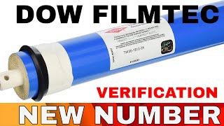 Dow Filmtec 75 GPD MEMBRANE CHECK SMS NEW NUMBER [upl. by Ennalyrehc]