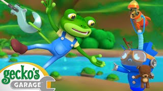 Blue Mechanical Rescue Mission  Geckos Garage  Trucks For Children  Cartoons For Kids [upl. by Annasoh429]