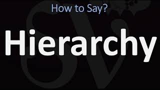 How to Pronounce Hierarchy CORRECTLY [upl. by Ayram]