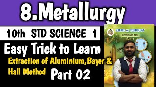 10th Science 1Chapter no 8MetallurgyExtraction of AluminiumBayer and Hall Method [upl. by Zielsdorf]