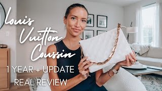 LV COUSSIN BAG  Honest Review amp 1 Year Update [upl. by Leigha]