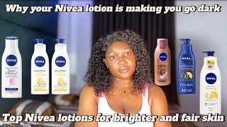 REASONS WHY NIVEA LOTION IS MAKING YOU DARK BEST NIVEA LOTION FOR FAIR SKIN ampSKIN BRIGHTENINGnivea [upl. by Zeidman15]