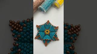 Flor de mostacillas beading beadingtutorials handmade mostacillas flordemostacillas [upl. by Ilat]