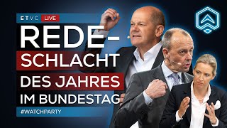 🟥 LIVE  MERZ vs SCHOLZ RedeSCHLACHT des JAHRES im BUNDESTAG  WatchParty [upl. by Hedges471]