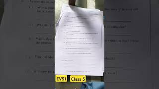 EVS1 NCRT chapter 7 experiment with water class 5sample semester paper class5evs1 [upl. by Wicks]