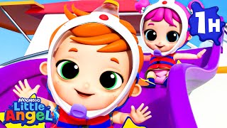 Ocean Song  Water Slide Singalong  Little Angel  Melody Time Moonbug Kids Songs [upl. by Niveb]