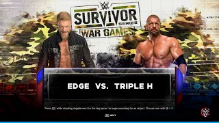 WWE 2K23 PC  Edge VS Triple H 4K [upl. by Acessej166]