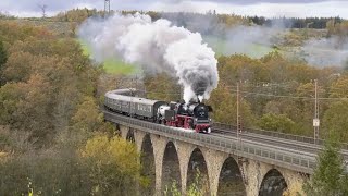 Langer Dampfsonderzug auf Rampenfahrt [upl. by Nevi]