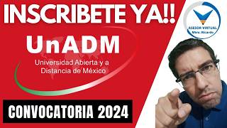 CONVOCATORIA 2024 UnADM  Estudia Universidad Gratis y a Distancia [upl. by Paddie570]