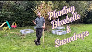 Planting up BLUEBELLS amp SNOWDROPS Cottage Garden Vlog 12 [upl. by Ecyaj]