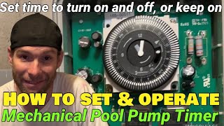 How to set a mechanical pool pump timer Set up operate program 24Hour BNLINK grasslin Intermatic [upl. by Amethist]