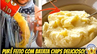 ELE COLOCA BATATAS CHIPS NO LIQUIDIFICADOR E NO FINAL SURPREENDENTE A TODOS 😱 [upl. by Bria673]