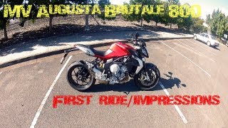 MV Agusta Brutale 800 First ImpressionsTest Ride [upl. by Phaih]