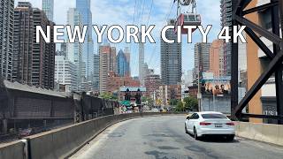 New York City 4K  Driving Downtown  Ambient Drive TV [upl. by Wallas]