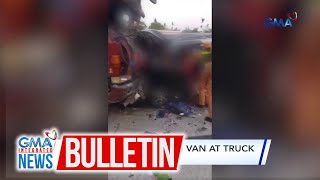 8 patay sa salpukan ng van at truck sa Sariaya Quezon  GMA Integrated News Bulletin [upl. by Houlberg106]