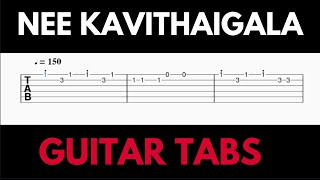 Nee Kavithaigala Guitar Tabs  Maragatha Naanayam [upl. by Calloway759]