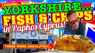 I found a YORKSHIRE owned FISH and CHIP SHOP in Paphos CYPRUS and they were [upl. by Relyk]