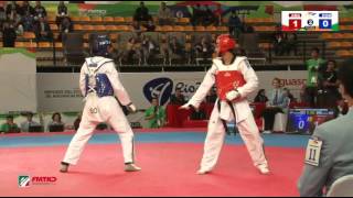 Taekwondo Pan American Qualification Tournament 80kg ARG vs DOM [upl. by Ardnaeed]