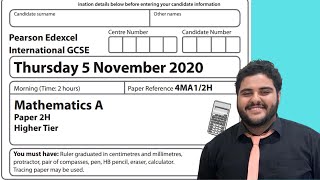 A Part of the Edexcel exam november 2020 [upl. by Einuj]