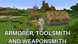 Minecraft Survival  Armorer Toolsmith and Weaponsmith  No Commentary [upl. by Erroll]