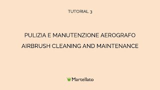 03  Pulizia e manutenzione dellaerografo  Airbrush cleaning and maintenance  Martellato [upl. by Airalav]