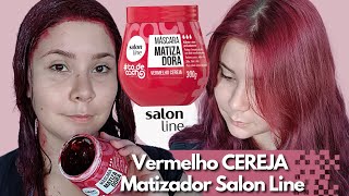 Máscara Matizadora Vermelho CEREJA da SALON LINE e COMPARAÇÕES com os outros tons [upl. by Nauqed]