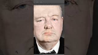 Winston Churchill in Color  Colorization Timelapse [upl. by Antsirhc19]