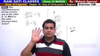 Class 10 Maths Ex 16B Q15 Area of CircleSector amp Segment RS Aggarwal 2019 [upl. by Eeclehc]