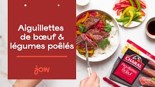 Recette des Aiguillettes de bœuf amp légumes poêlés [upl. by Hahnke]