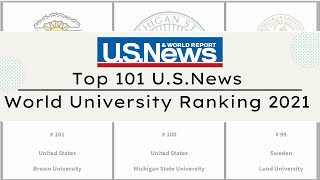 2021Top 101 US News Best Global Universities Rankings 2021｜World Best University Ranking 2021 [upl. by Billye733]