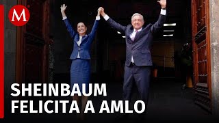 Sheinbaum envía felicitación a AMLO por su cumpleaños [upl. by Baecher]