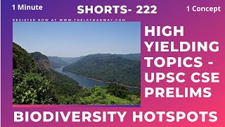 What are Biodiversity Hotspots explained for UPSC prelims ias civilservices psc shorts [upl. by Crosley]