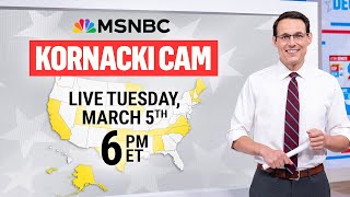 Kornacki Cam LIVE Watch Steve Kornacki break down Super Tuesday results  MSNBC [upl. by Alastair]