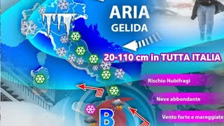 METEO COPIOSA NEVICATA IN PIANURA E SULLE COSTE 1 MT IN MONTAGNA CONFERMATA ❄️⛄ [upl. by Cruce622]