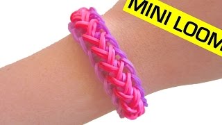 Mermaid Braid Rainbow Loom Bracelet using Mini Loom [upl. by Neural]