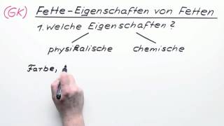 Eigenschaften von Fetten GK  Chemie  Organische Chemie [upl. by Nauqahs]