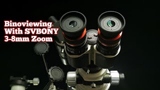 Binoviewing With SVBONY 3  8mm Zoom Eyepieces Observing Moon amp Saturn Astronomy Telescope Space [upl. by Rifkin]