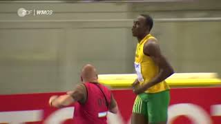 Cameraman running faster than Usain Bolt [upl. by Fisch]