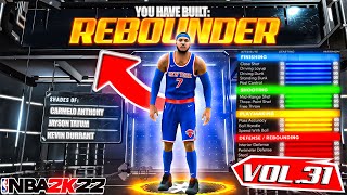 BEST REBOUNDER BUILD ON NBA 2K22 RARE BUILD SERIES VOL 31 [upl. by Mikal]