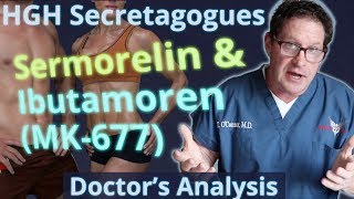 Sermorelin amp Ibutamoren MK677  HGH Secretagogues  Docs Analysis of Side Effects amp Properties [upl. by Xenos296]